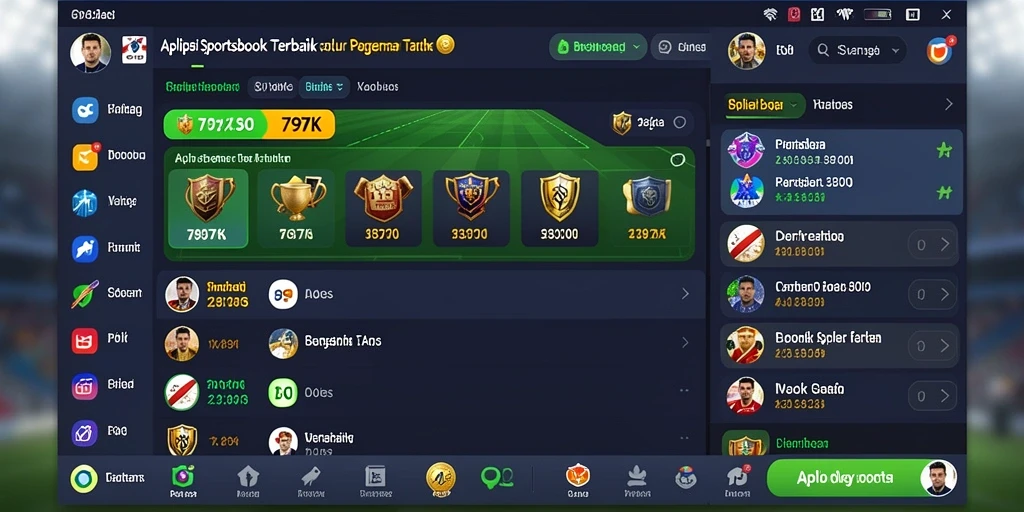 Tangkapan layar gameplay Sportsbook 797K menunjukkan pengalaman taruhan yang mendebarkan.