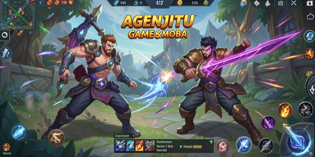 Tampilan gameplay seru di AGENJITU dengan strategi tim yang menarik.