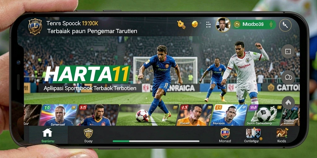 Gambaran antarmuka HARTA11 saat memasang taruhan olahraga yang menarik.