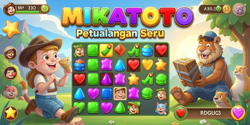 Tangkapan layar MIKATOTO menampilkan aksi seru dalam permainan Match-3.