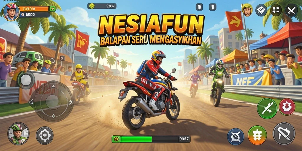 Gameplay Racing yang Mendebarkan dalam NESIAFUN.